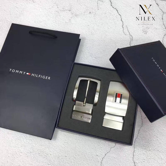 TOMMY HILFIGER Men's Belt Set