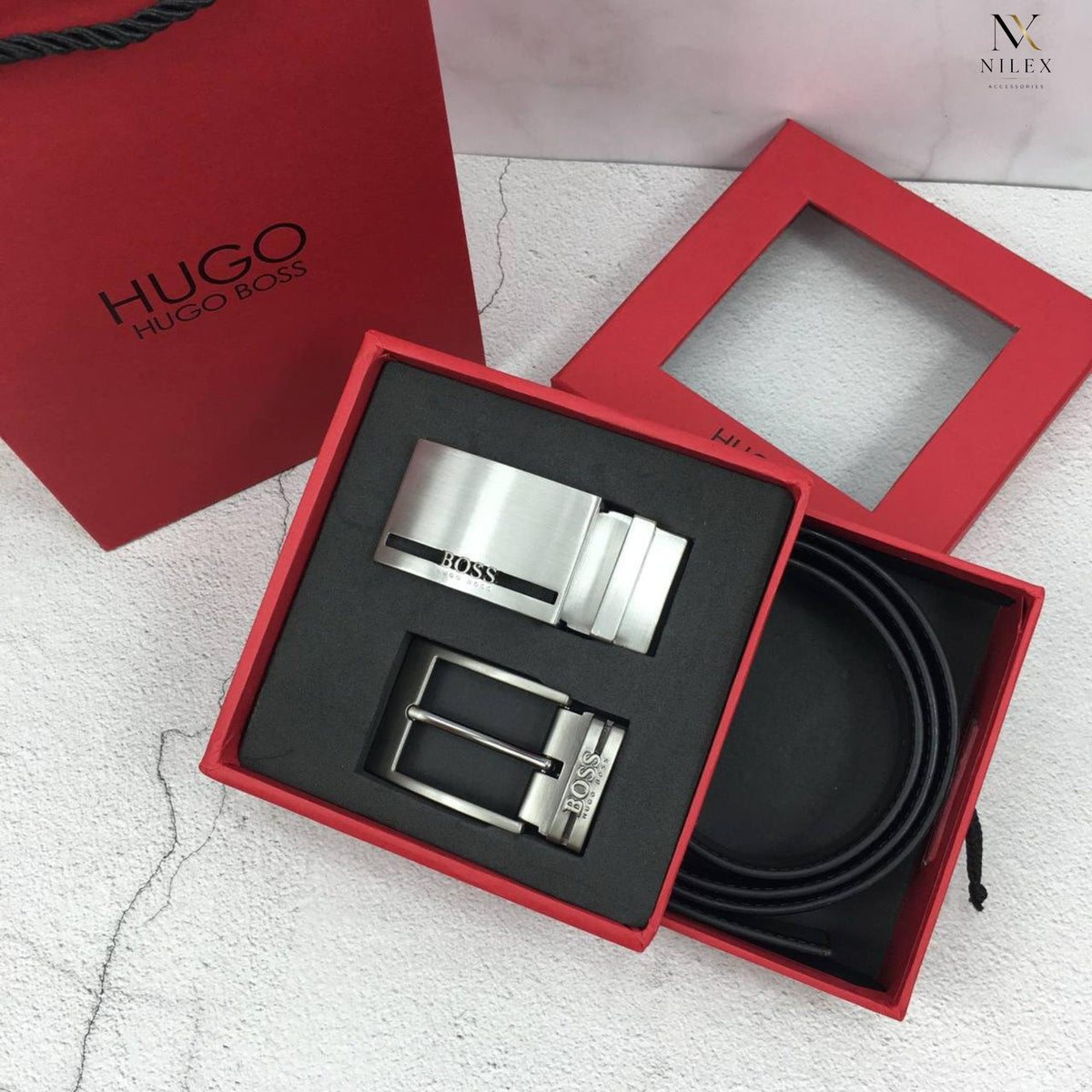 HUGO BOSS Men's Belt Set